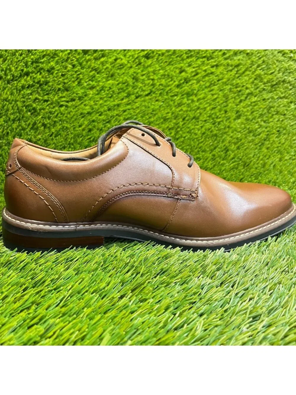 Nunn Bush Calderone Mens Size 8.5 Brown Casual Classic Plain Toe Oxford Shoes